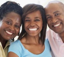 college student and parents